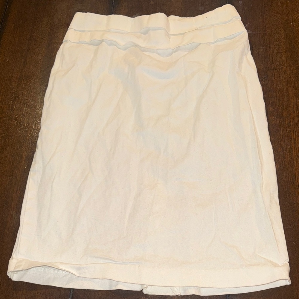 Women's Cream Straight Skirt